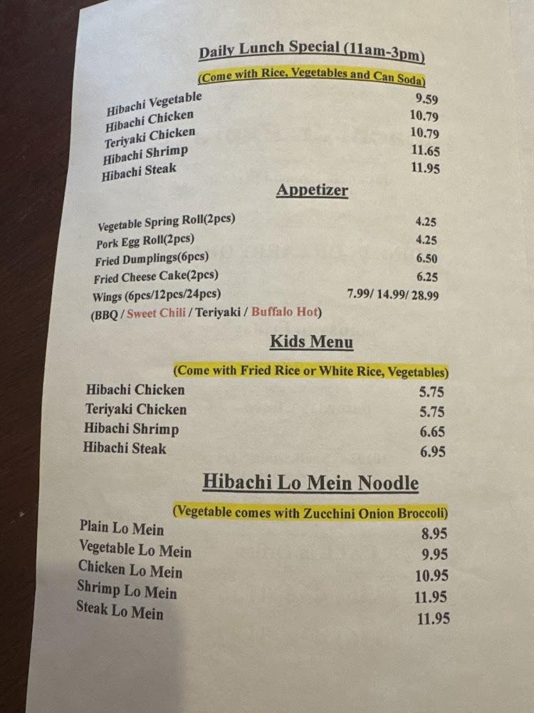 Hibachi Jr. Express Hibachi Chicken
