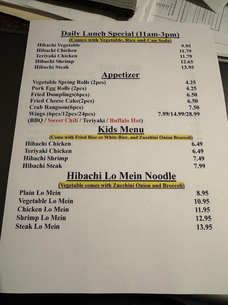 Hibachi Jr. Express Menu image 4